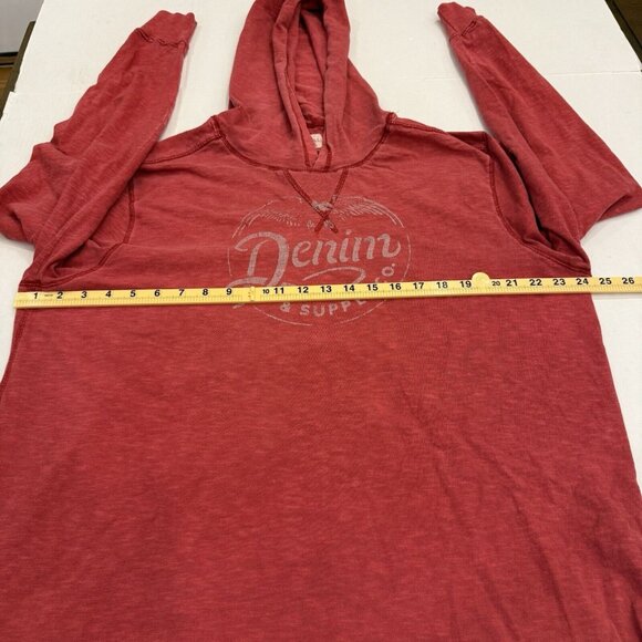 Ralph Lauren Denim & Supply Hooded Men’s Shirt Size XL Red Long Sleeve Retro - Picture 7 of 10